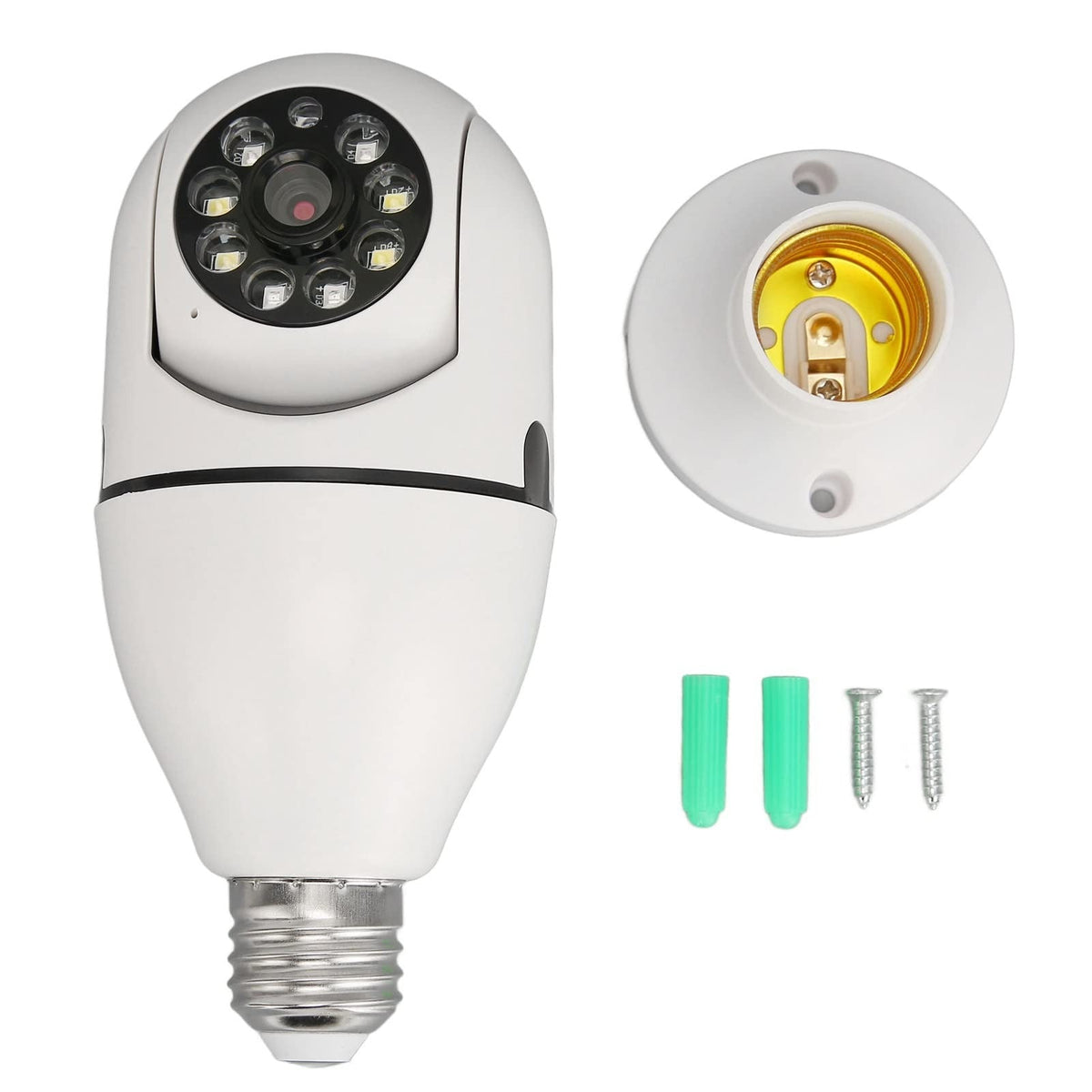 360° Bulb Holder WiFi Camera – Smart Security Camera with Night Vision